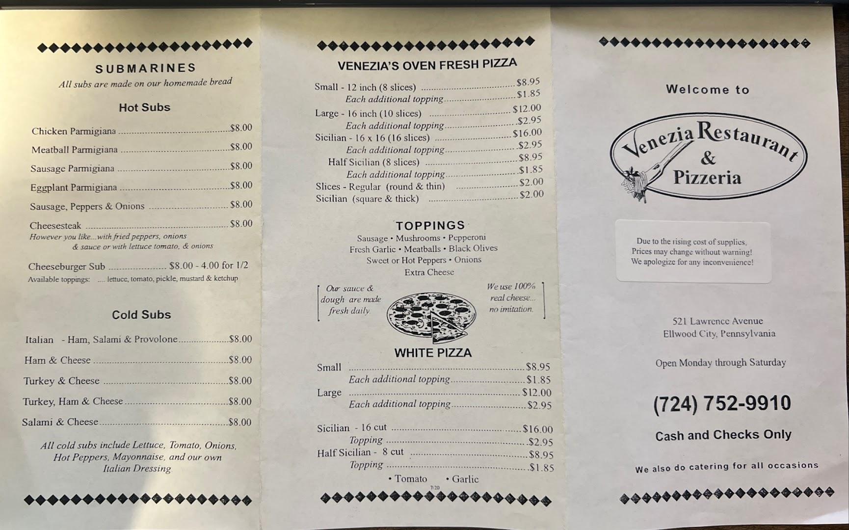 Venezia's Italian Restaurant & Pizzeria