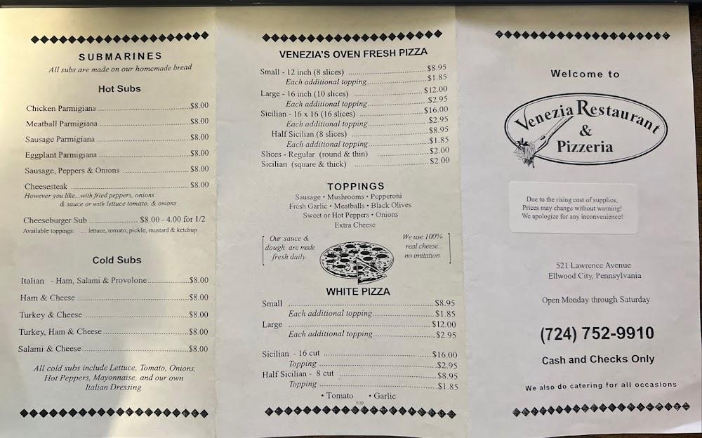 Venezia's Italian Restaurant & Pizzeria Chicken Parmigiana